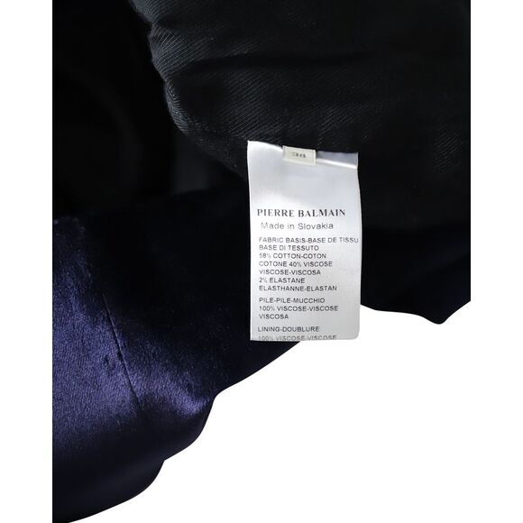 Pierre Balmain Military Blazer and Shorts Set in Blue Velvet - Picture 10 of 12